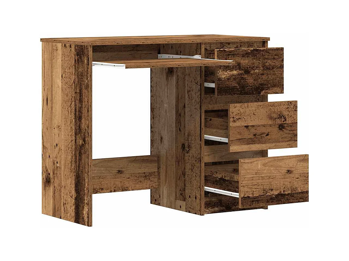 Bureau vieux bois 90x45x76 cm bois d'ingénierie
