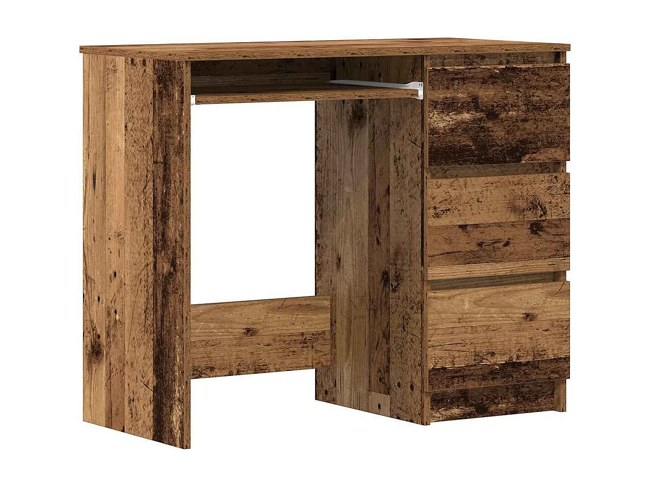 Bureau vieux bois 90x45x76 cm bois d'ingénierie