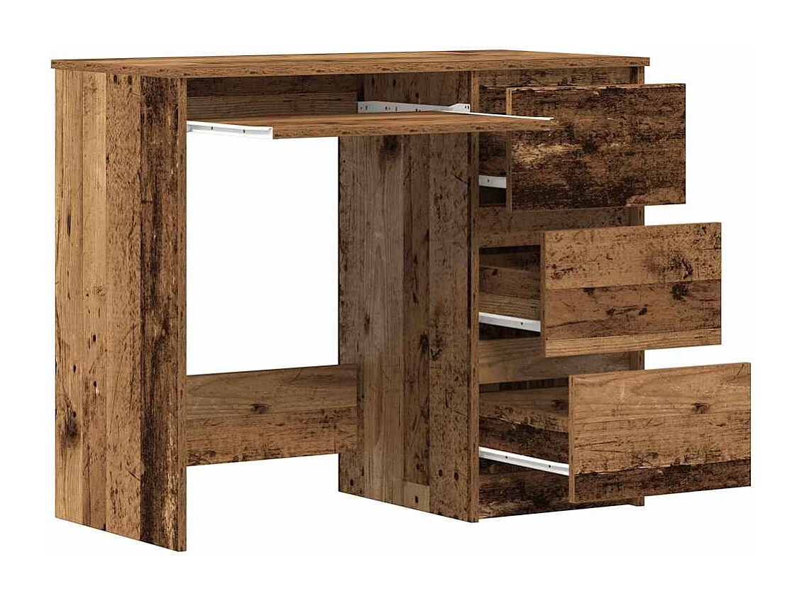 Bureau vieux bois 90x45x76 cm bois d'ingénierie