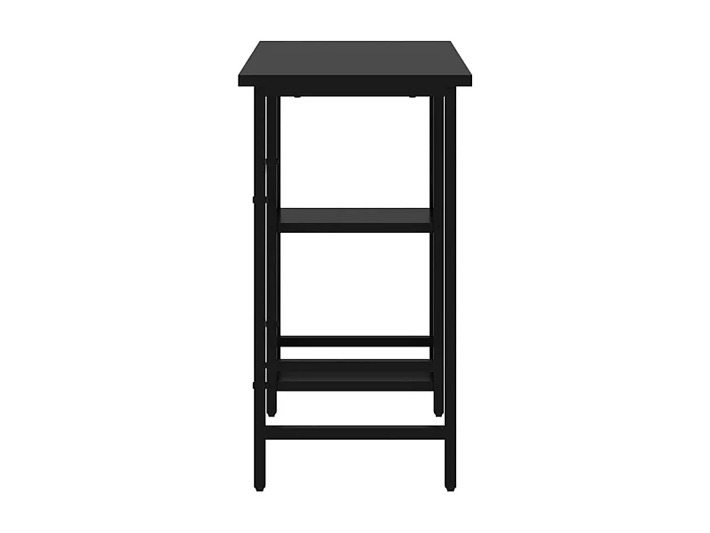 Zwart computerbureau 80x40x72 cm MDF en metaal