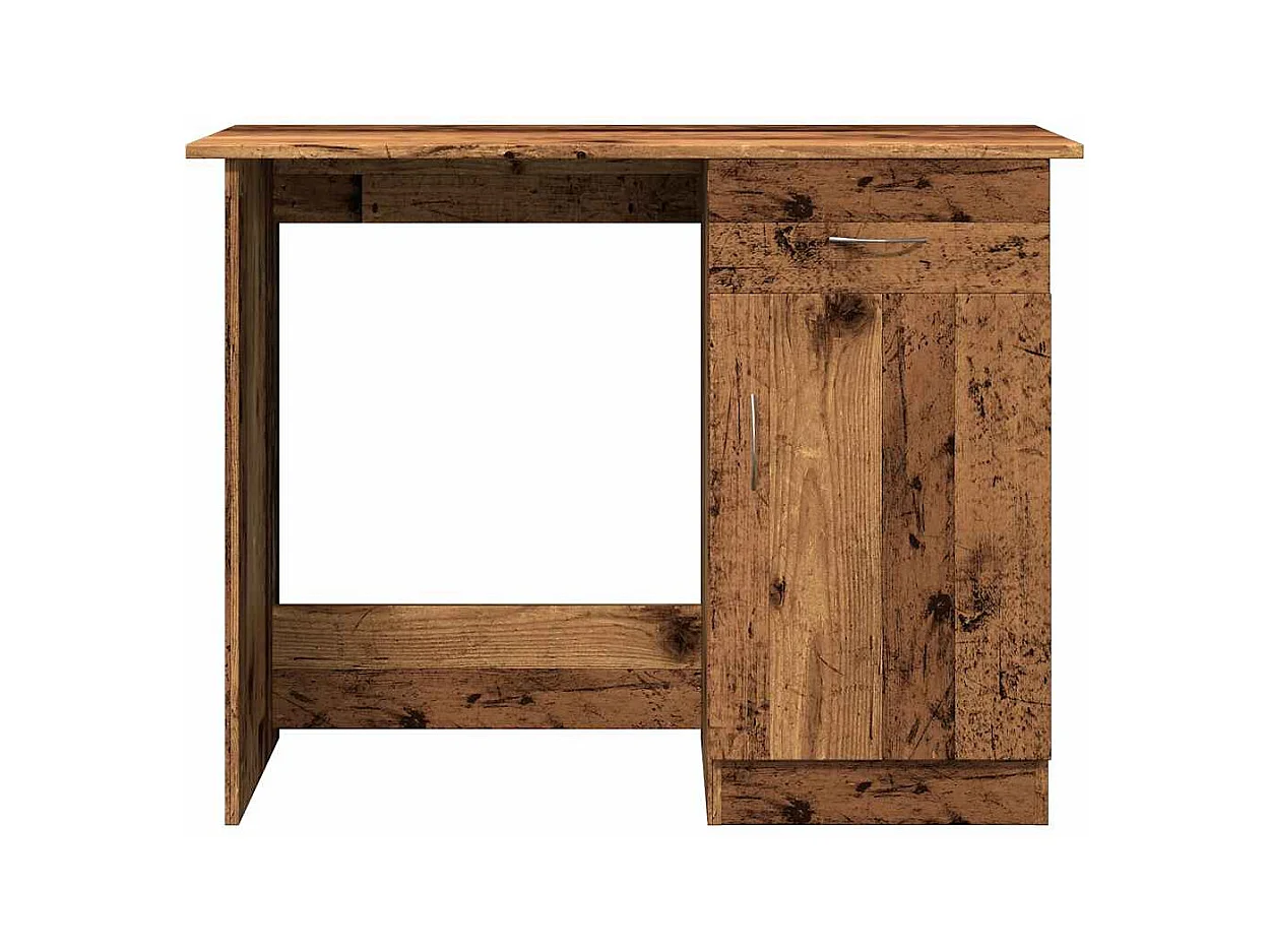 Bureau vieux bois 100x50x76 cm bois d'ingénierie
