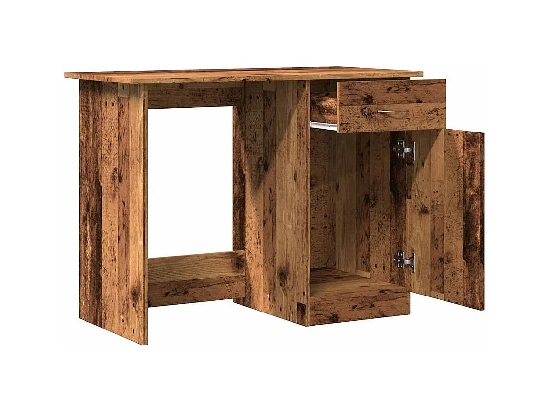 Bureau vieux bois 100x50x76 cm bois d'ingénierie