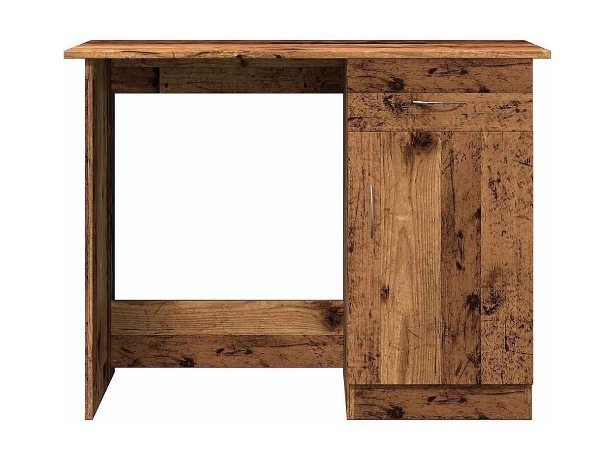 Bureau vieux bois 100x50x76 cm bois d'ingénierie