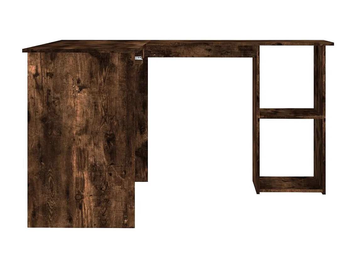 Scrivania angolare in rovere affumicato 120x140x75 cm in legno ingegnerizzato