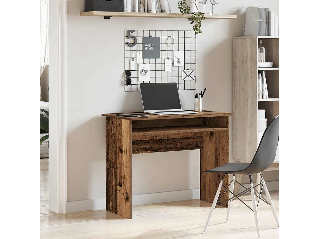 Bureau vieux bois 90x50x74 cm bois d'ingénierie