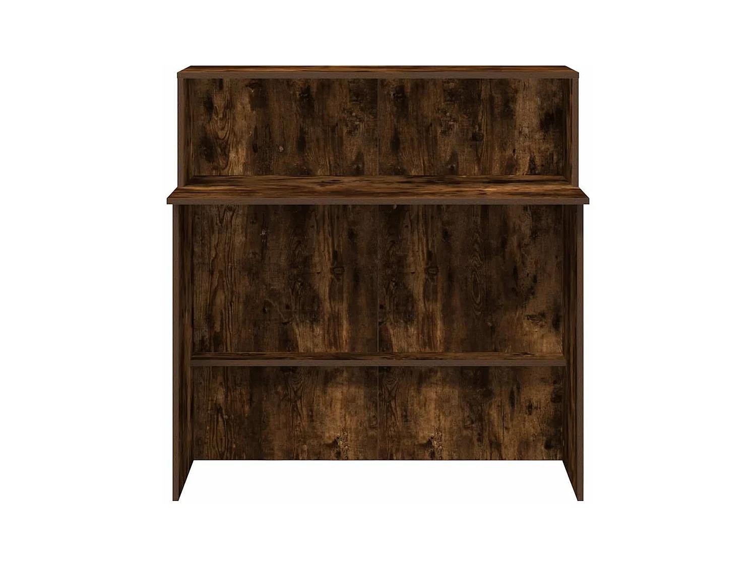 Bureau de réception chêne fumé 100x50x103,5cm bois d'ingénierie