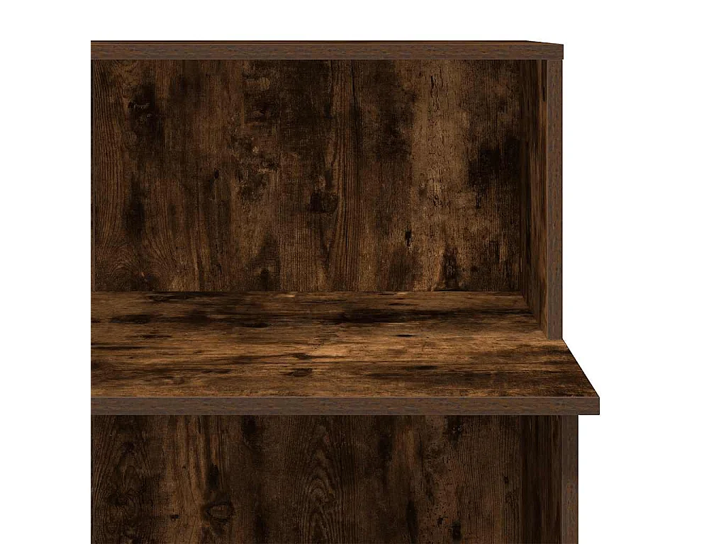 Bureau de réception chêne fumé 100x50x103,5cm bois d'ingénierie