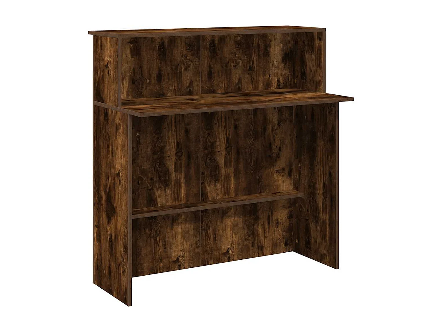 Bureau de réception chêne fumé 100x50x103,5cm bois d'ingénierie