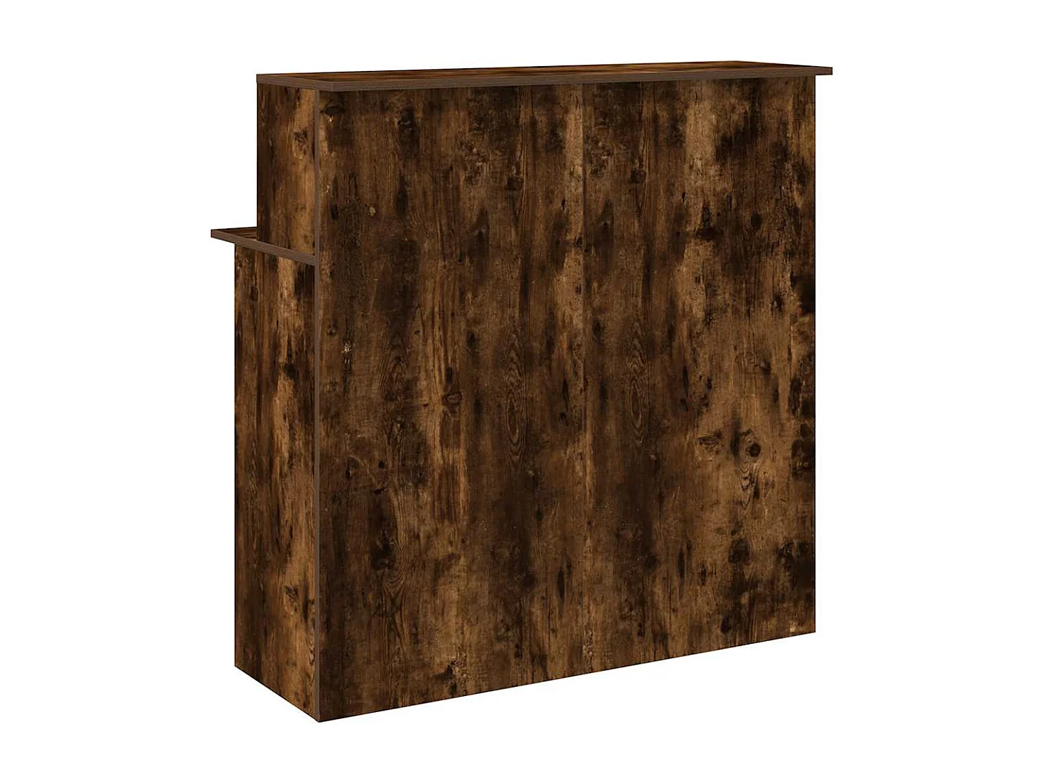 Bureau de réception chêne fumé 100x50x103,5cm bois d'ingénierie