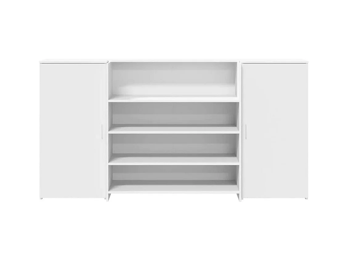 Bureau de réception blanc 200x50x103,5 cm bois d'ingénierie