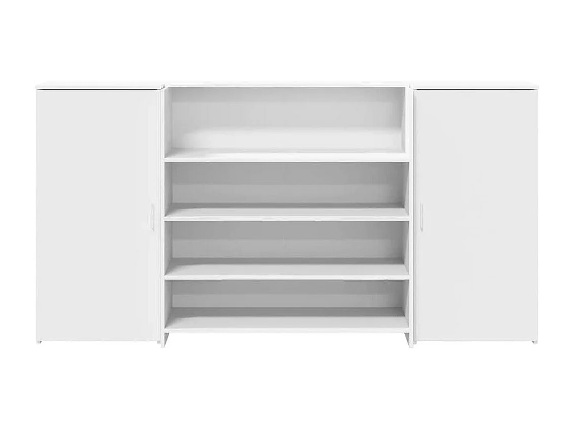 Bureau de réception blanc 200x50x103,5 cm bois d'ingénierie