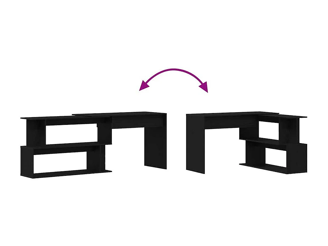 Bureau Chêne noir 200 x 50 x 76 cm Bois d'ingénierie