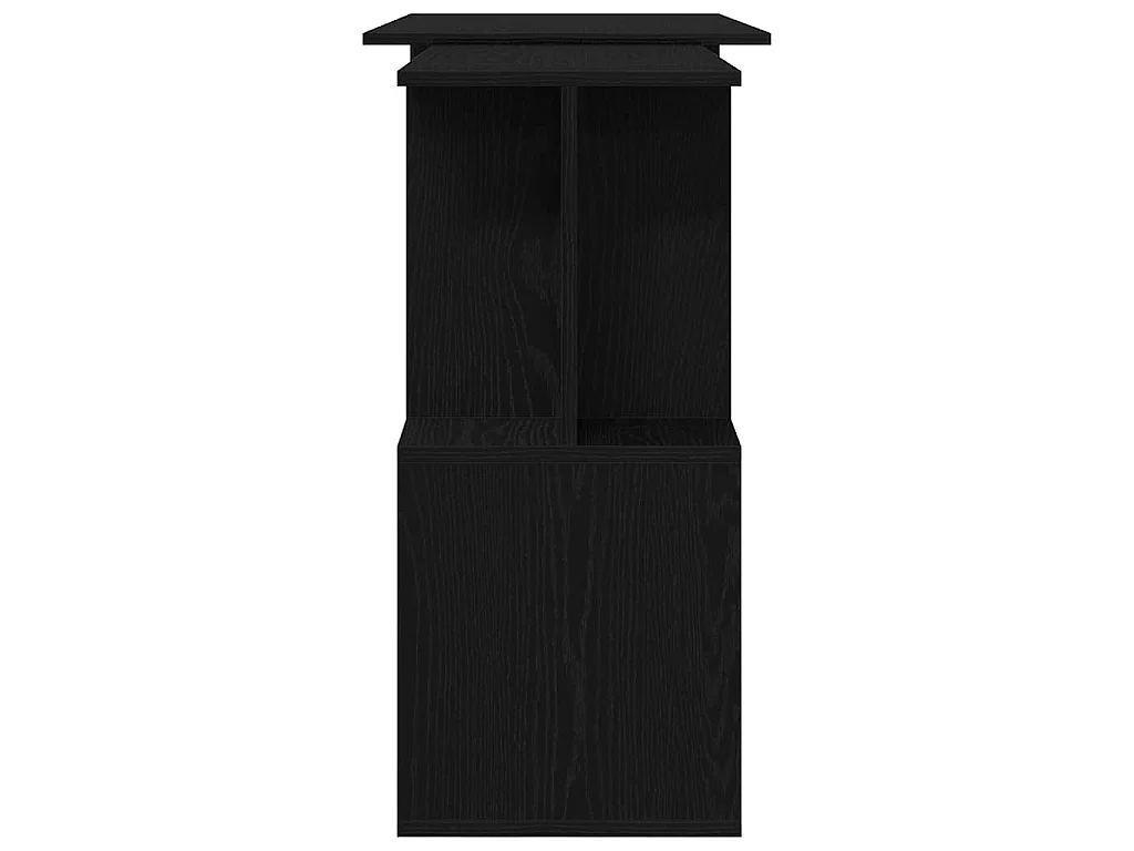 Scrivania in rovere nero 200 x 50 x 76 cm in legno ingegnerizzato