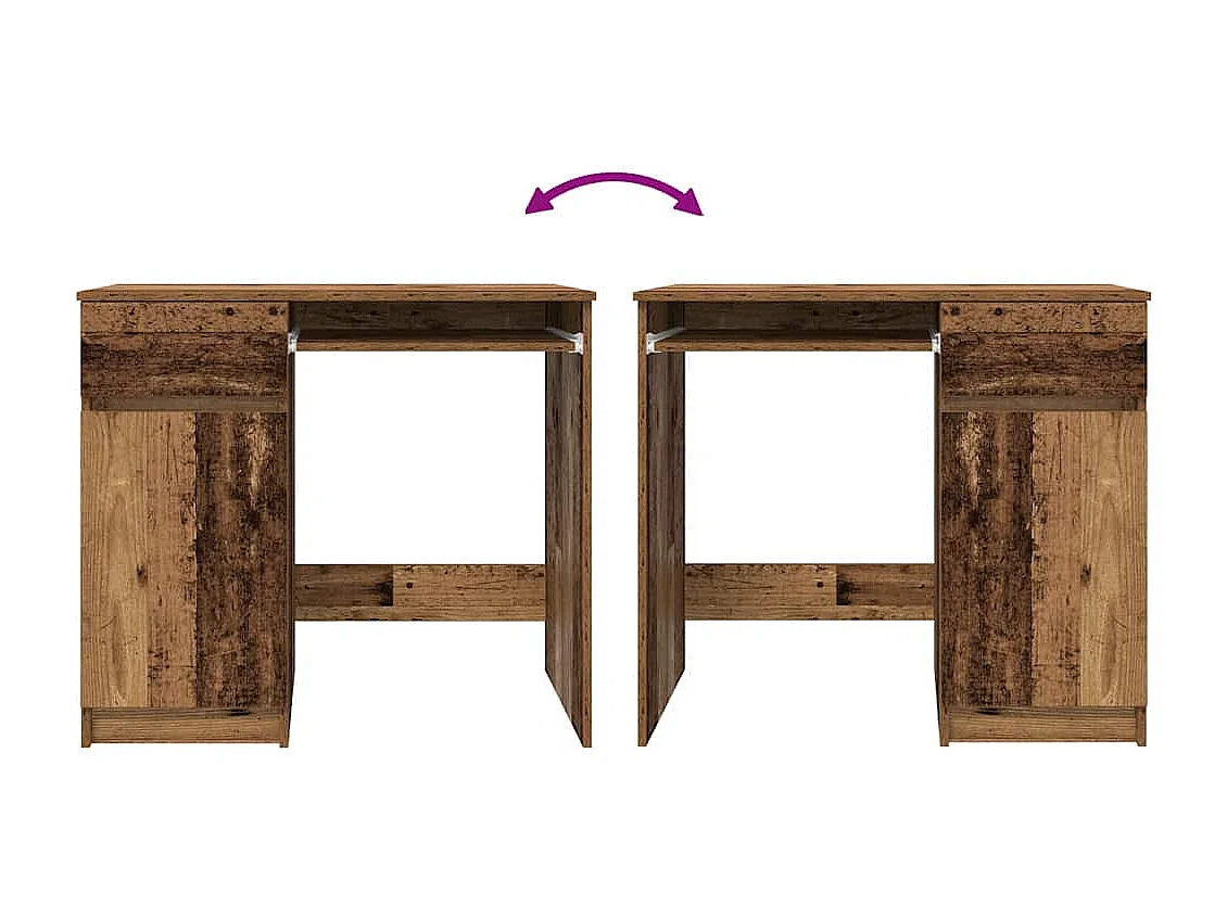 Bureau vieux bois 86x49x76 cm bois d'ingénierie