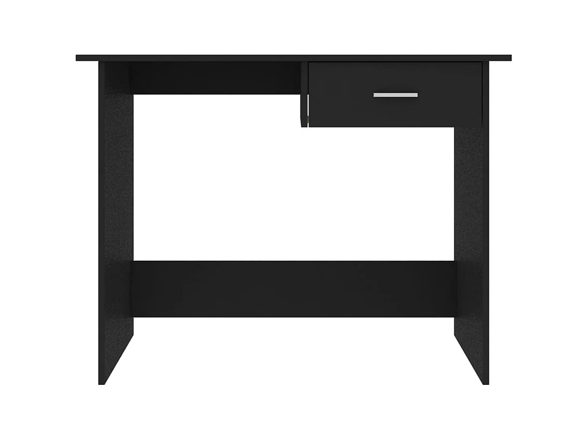 Zwart bureau 100x50x76 cm bewerkt hout