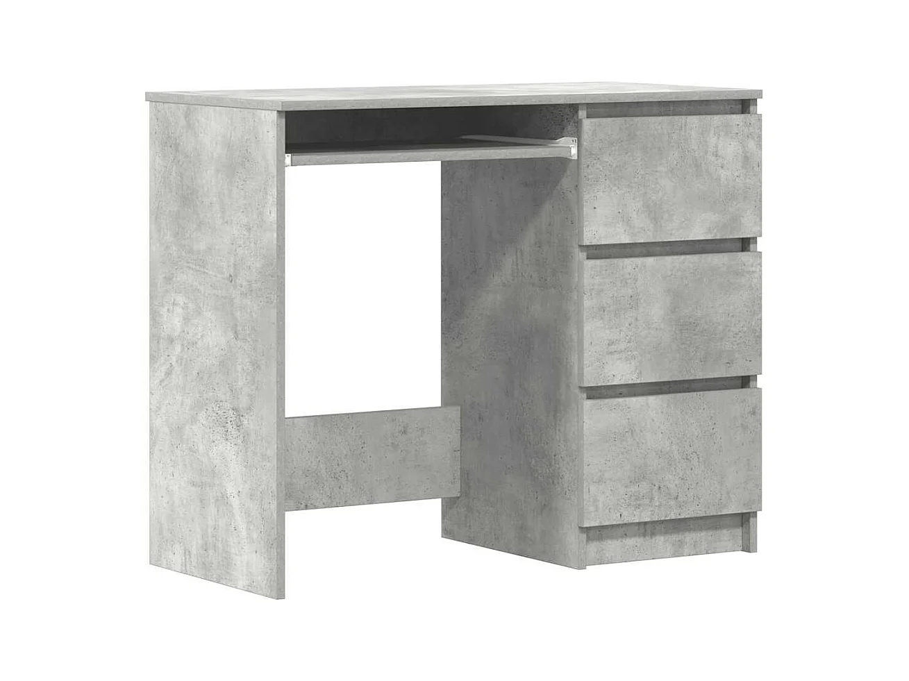 Escritorio de hormigón gris 90x45x76 cm Madera de ingeniería