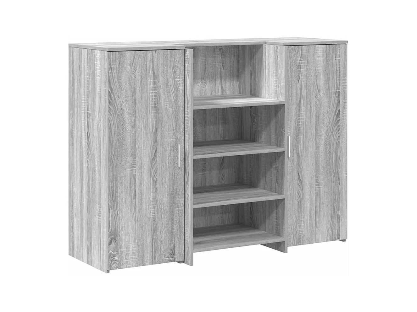 Bureau de réception sonoma gris 135x50x103,5 cm bois ingénierie