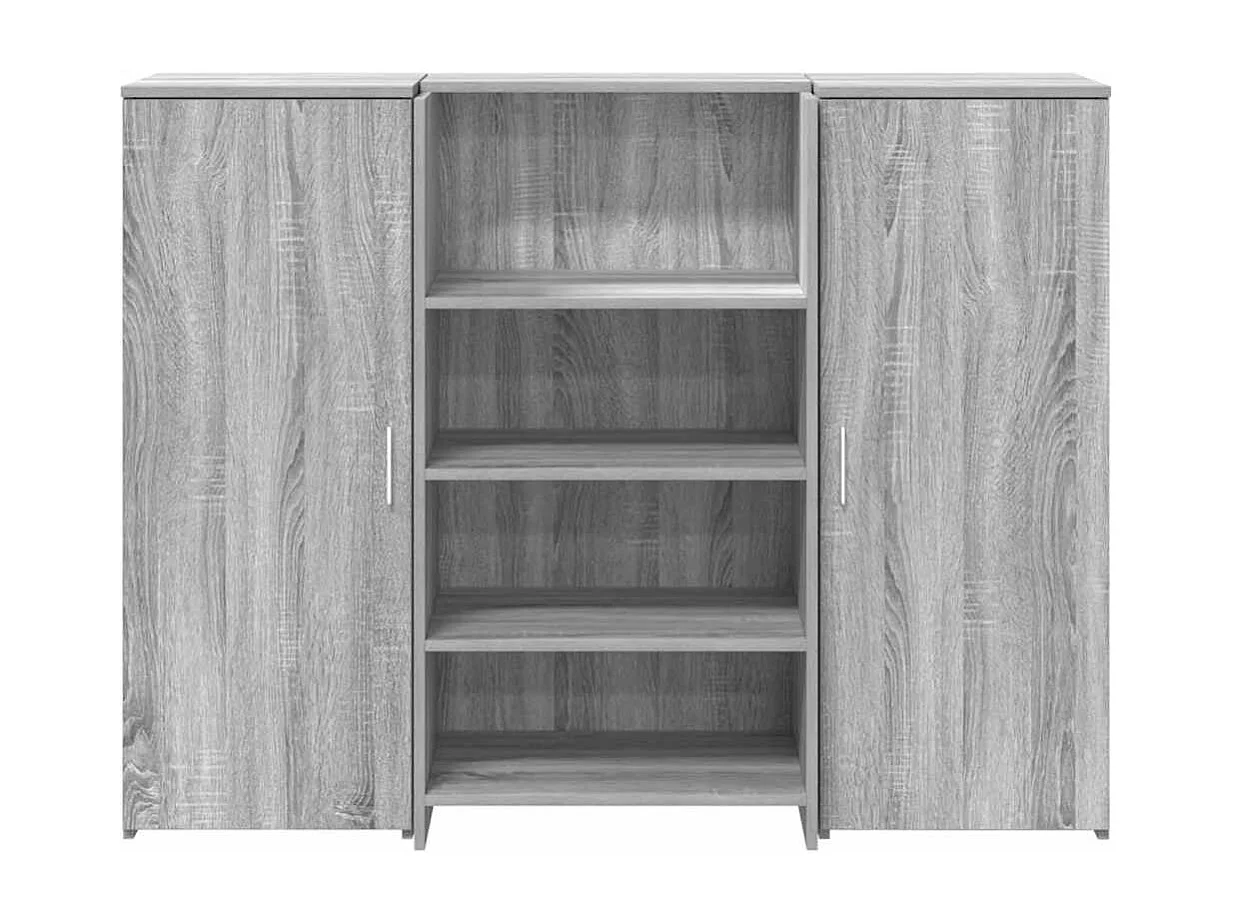 Bureau de réception sonoma gris 135x50x103,5 cm bois ingénierie