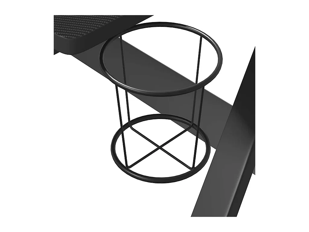 Gamingbureau met ZZ-vormige poten, zwart, 90x60x75 cm