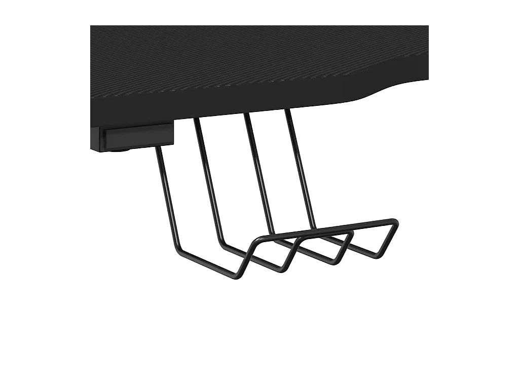 Gamingbureau met ZZ-vormige poten, zwart, 90x60x75 cm