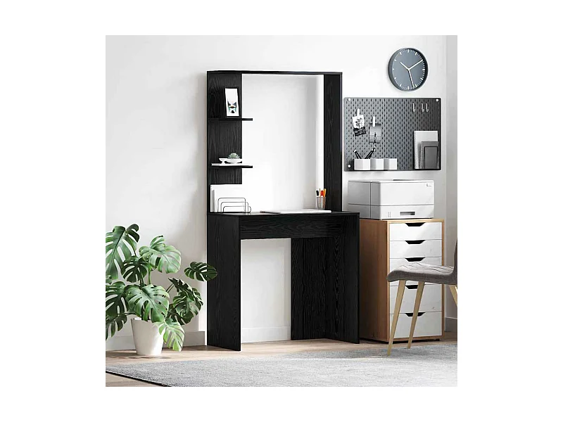 Bureau Chêne noir 78.5 x 37 x 154.5 cm Bois d'ingénierie