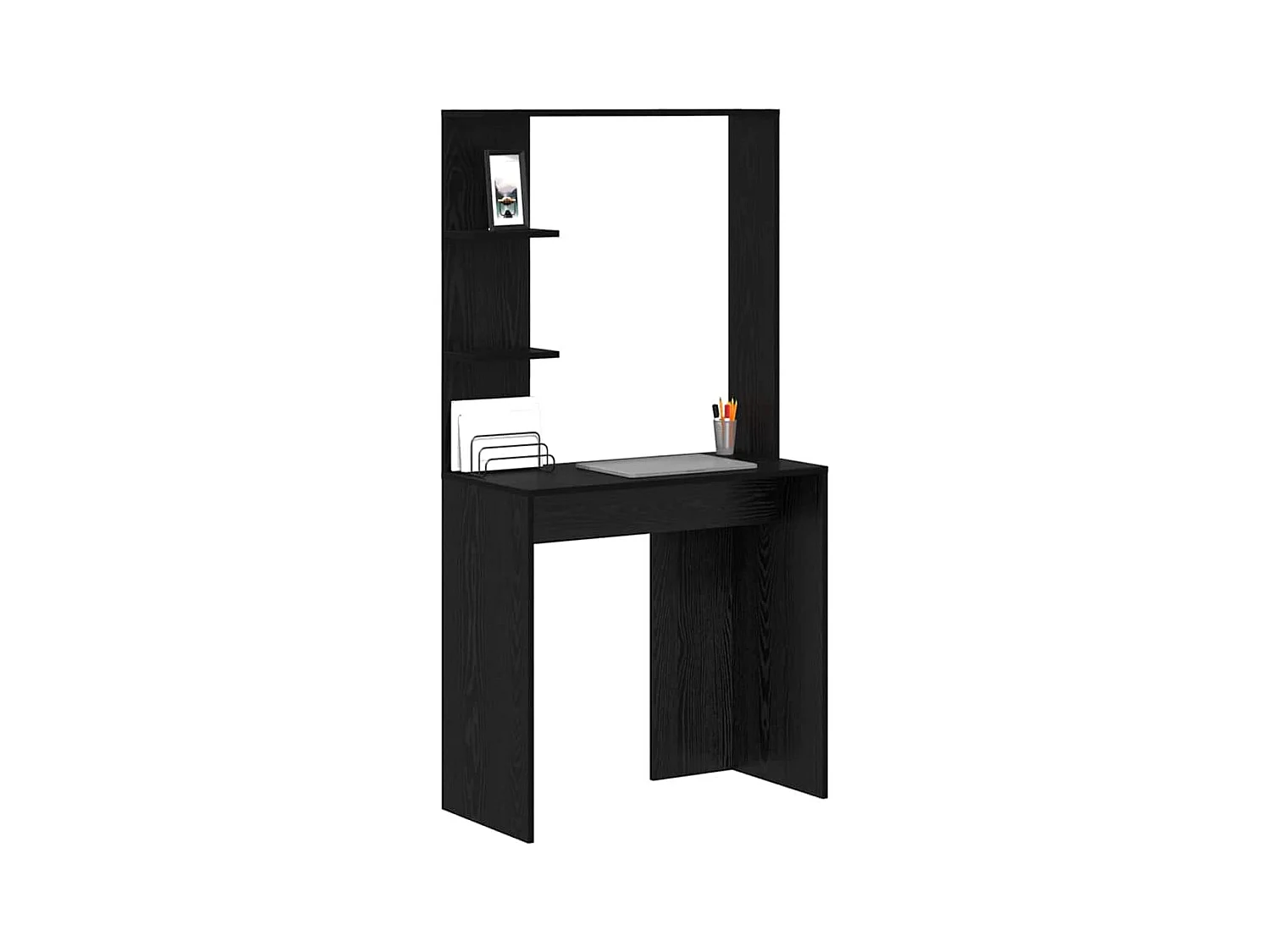 Bureau Chêne noir 78.5 x 37 x 154.5 cm Bois d'ingénierie