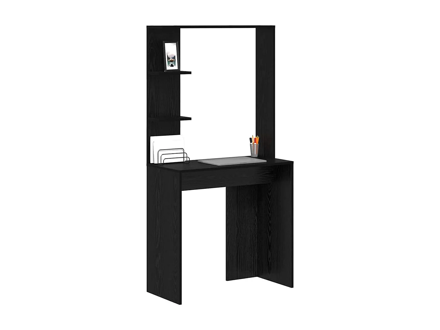 Bureau Chêne noir 78.5 x 37 x 154.5 cm Bois d'ingénierie