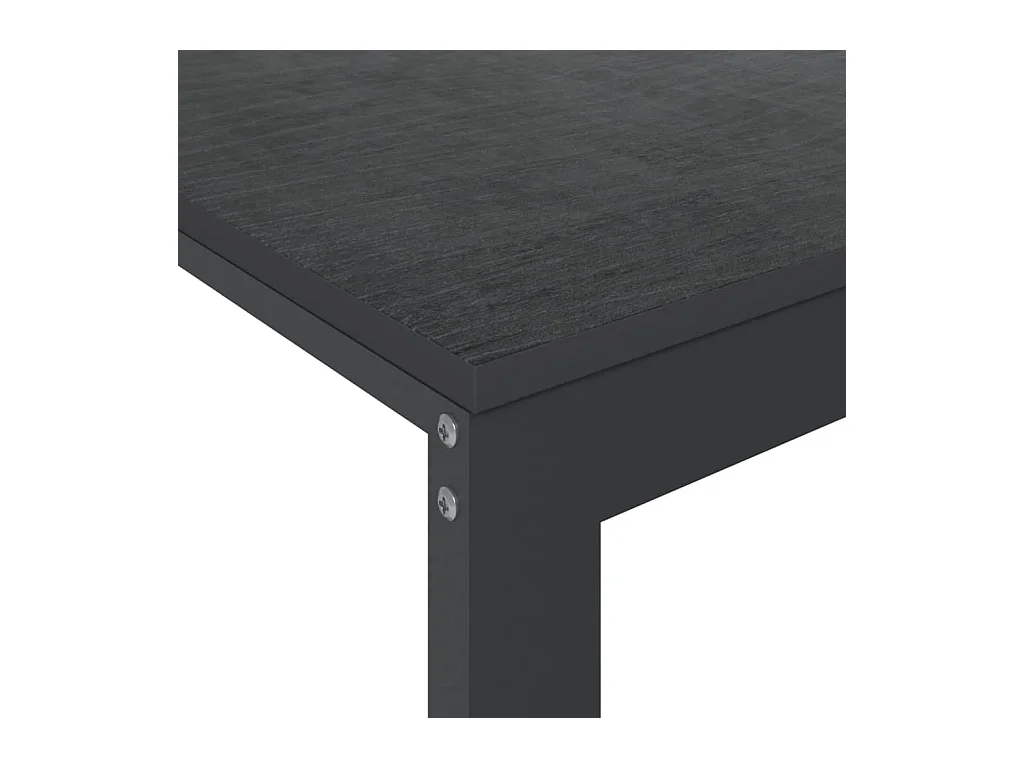 Zwart computerbureau 110x60x73 cm bewerkt hout