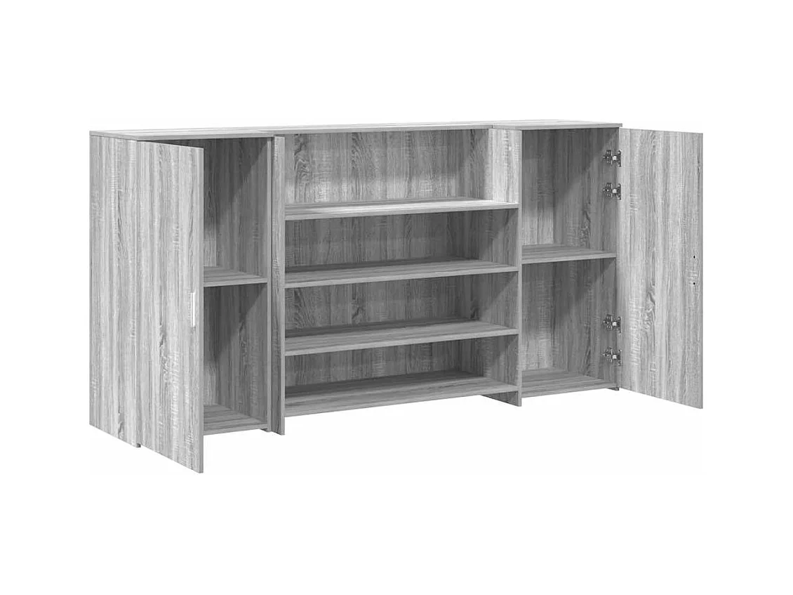 Bureau de réception sonoma gris 200x50x103,5 cm bois ingénierie