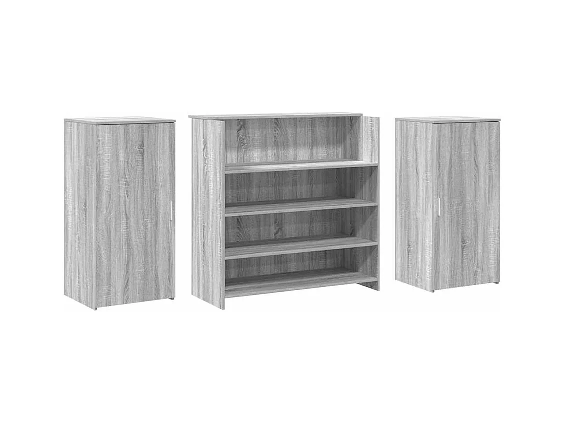 Bureau de réception sonoma gris 200x50x103,5 cm bois ingénierie