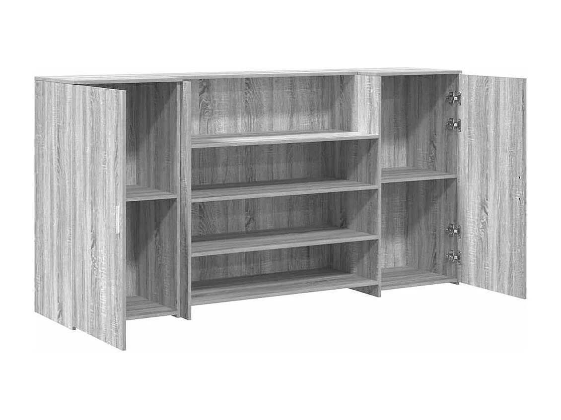Bureau de réception sonoma gris 200x50x103,5 cm bois ingénierie