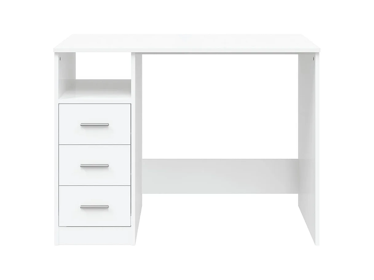 Escritorio con cajones Blanco 102x50x76 cm Madera de ingeniería
