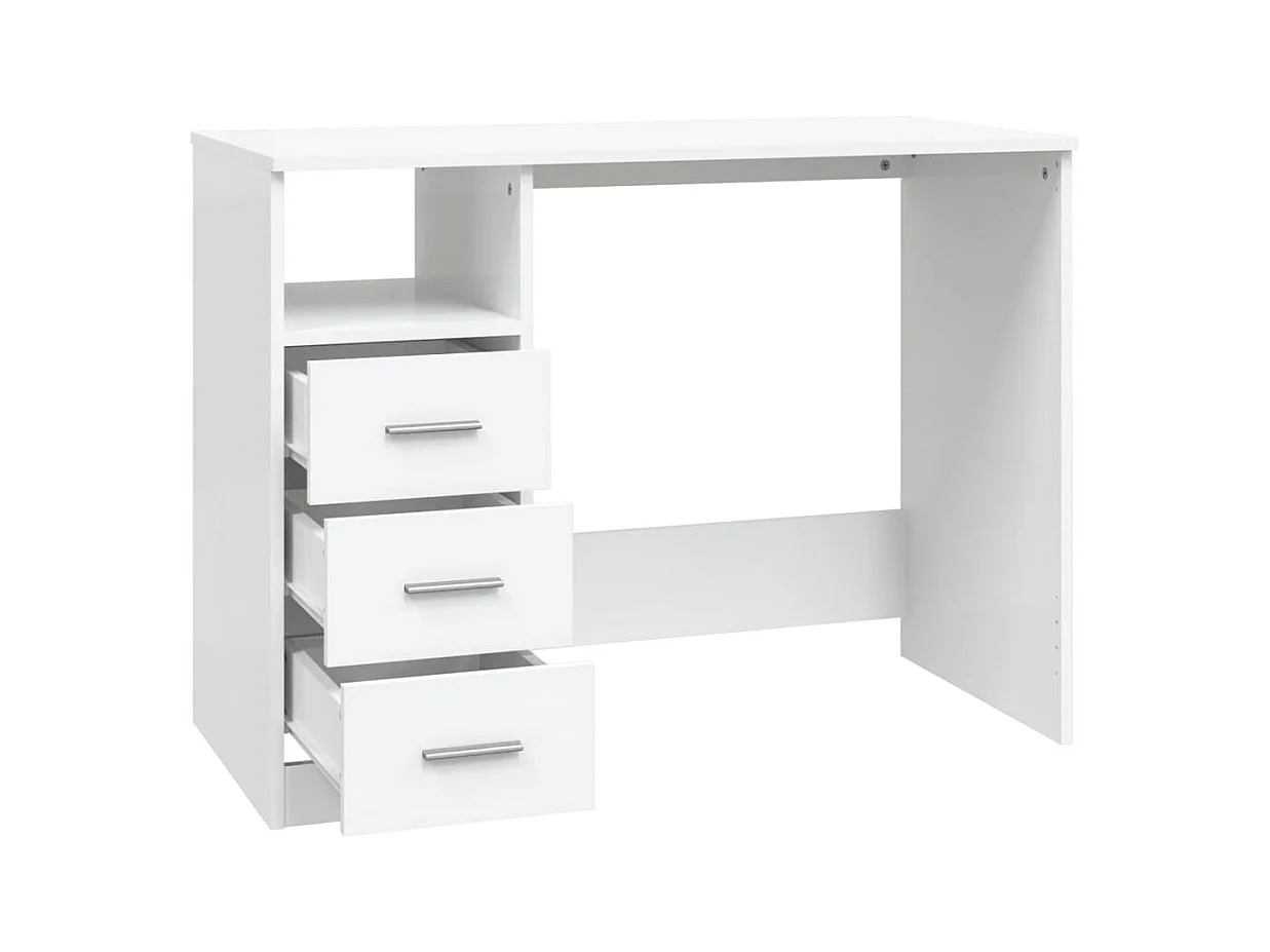 Escritorio con cajones Blanco 102x50x76 cm Madera de ingeniería
