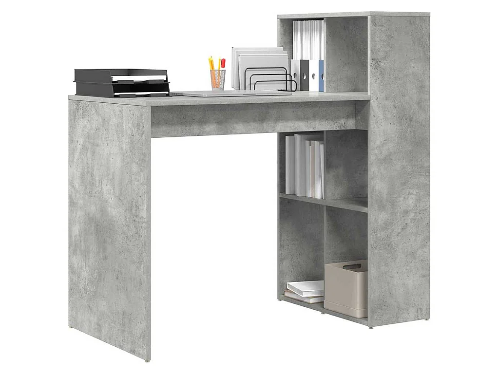 Betongrauer Schreibtisch 108 x 55 x 103,5 cm Holzwerkstoff