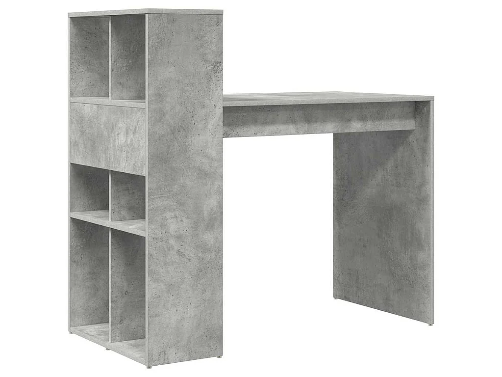 Betongrauer Schreibtisch 108 x 55 x 103,5 cm Holzwerkstoff
