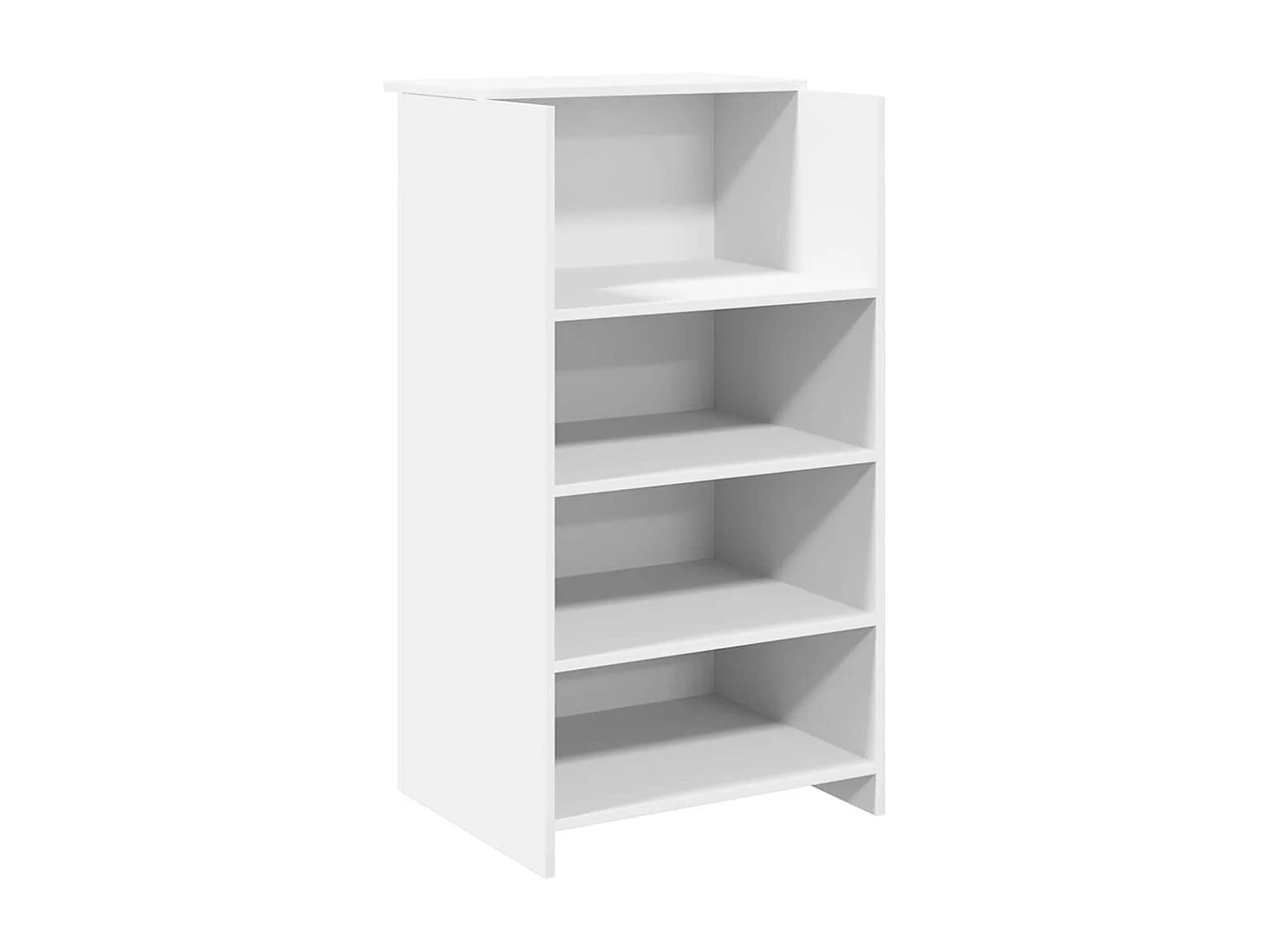 Bureau de réception blanc 55x50x103,5 cm bois d'ingénierie