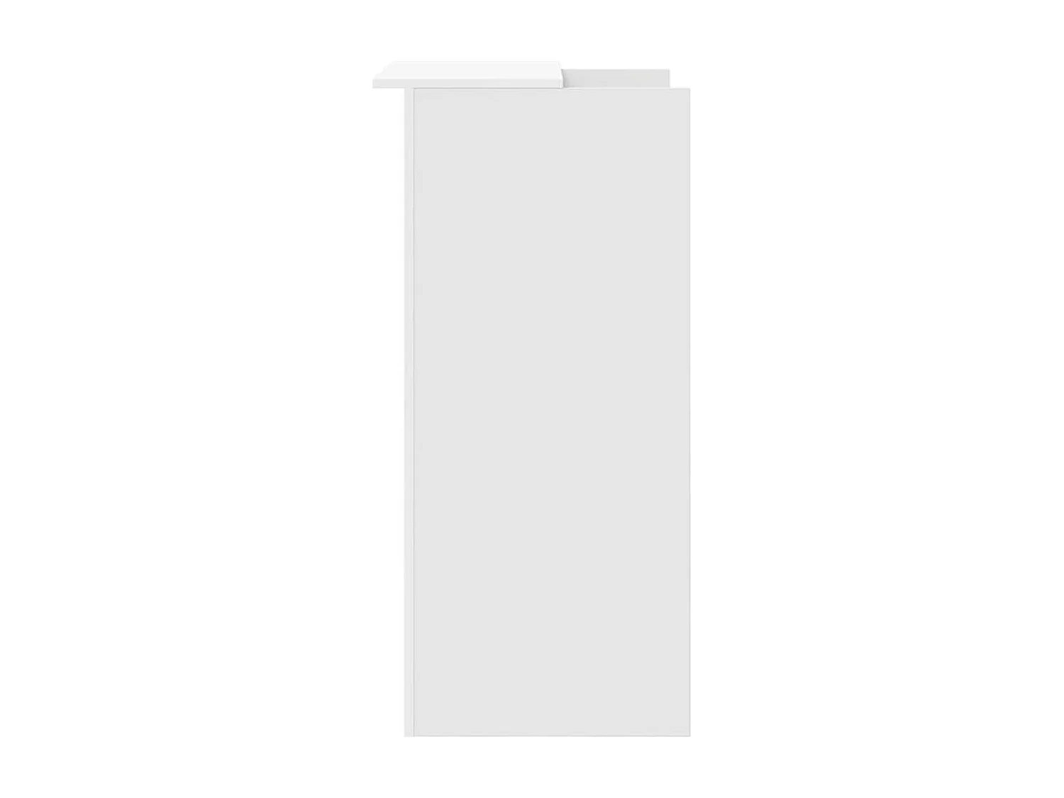 Bureau de réception blanc 55x50x103,5 cm bois d'ingénierie