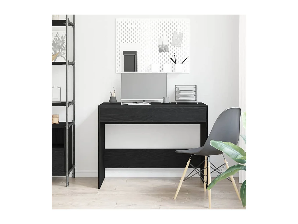 Scrivania in rovere nero 101x50x76,5 cm Legno ingegnerizzato