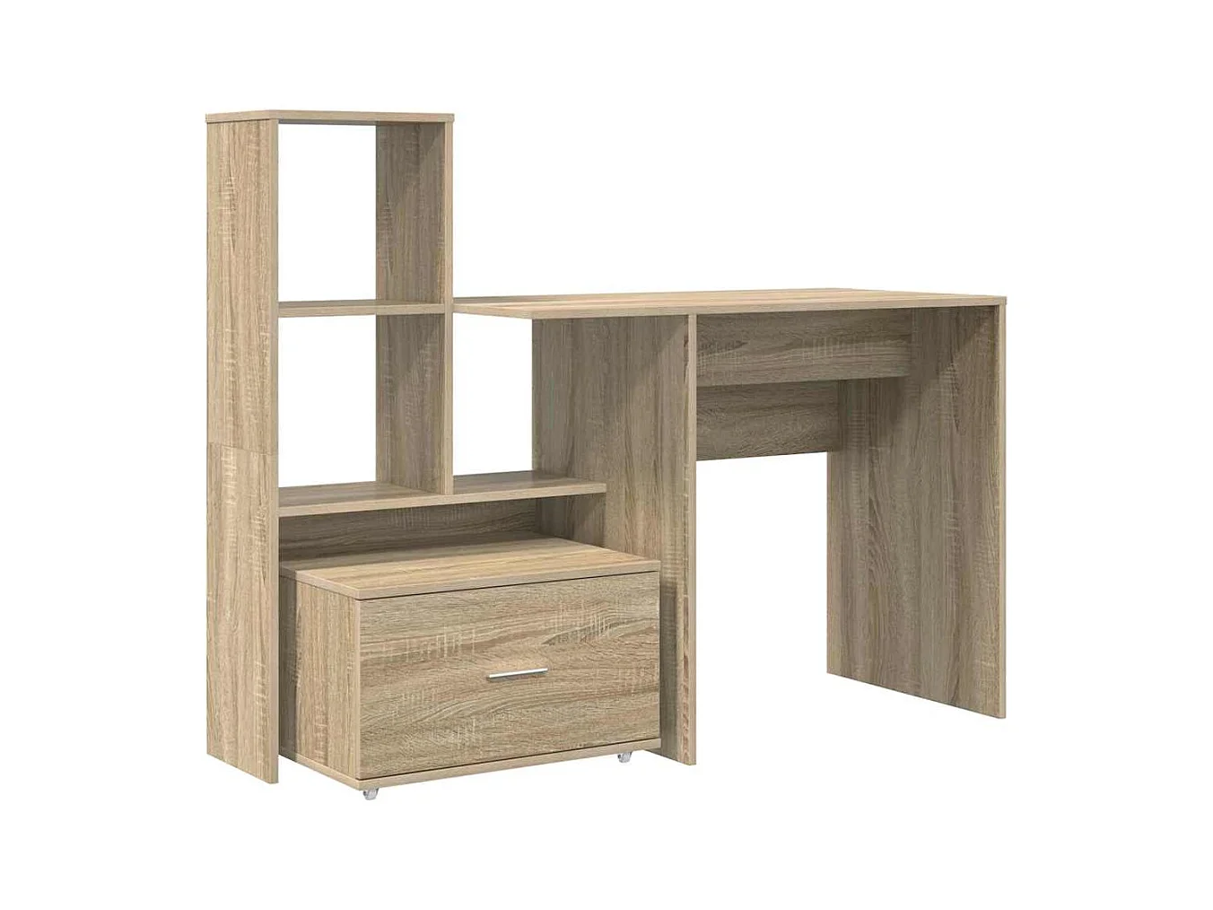 Bureau Chêne sonoma 131,5 x 50 x 106,5 cm Bois d'ingénierie