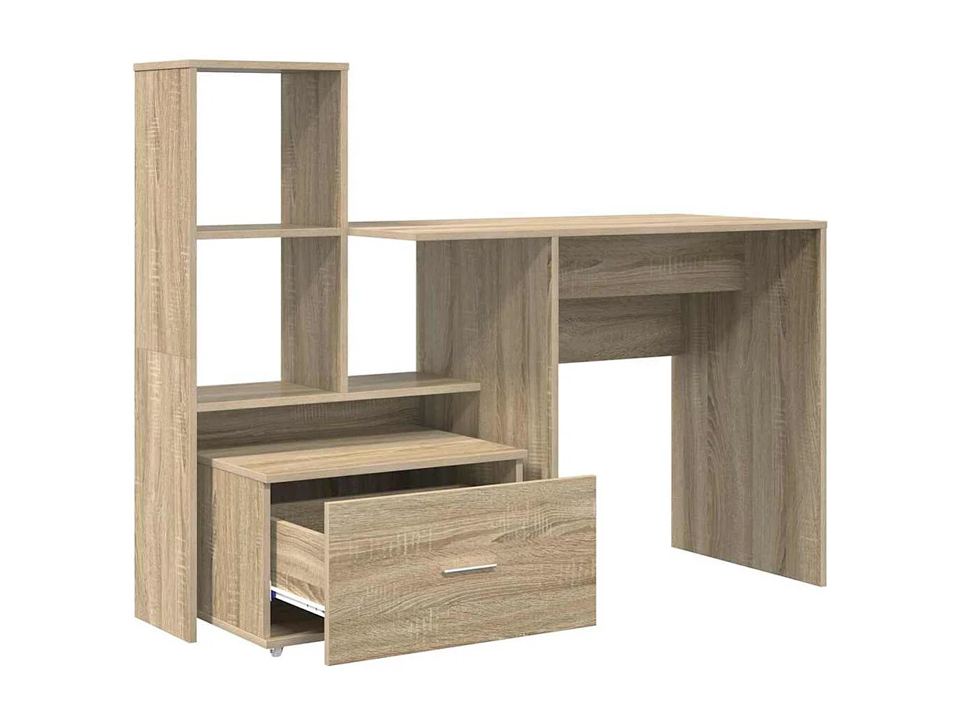Bureau Chêne sonoma 131,5 x 50 x 106,5 cm Bois d'ingénierie