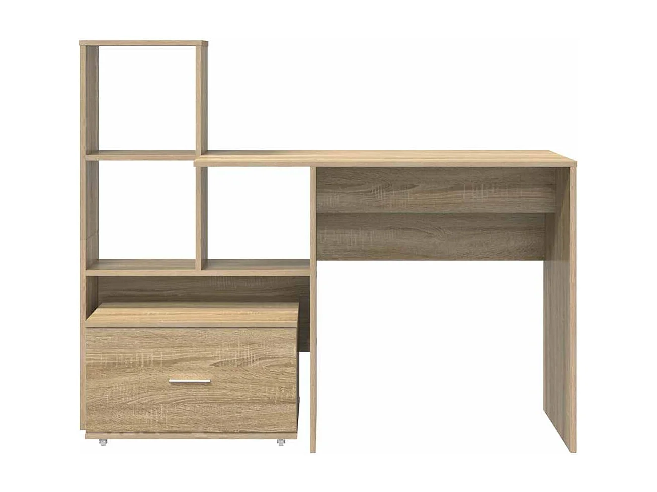 Bureau Chêne sonoma 131,5 x 50 x 106,5 cm Bois d'ingénierie