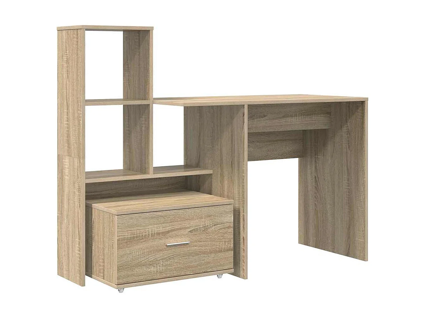 Bureau Chêne sonoma 131,5 x 50 x 106,5 cm Bois d'ingénierie