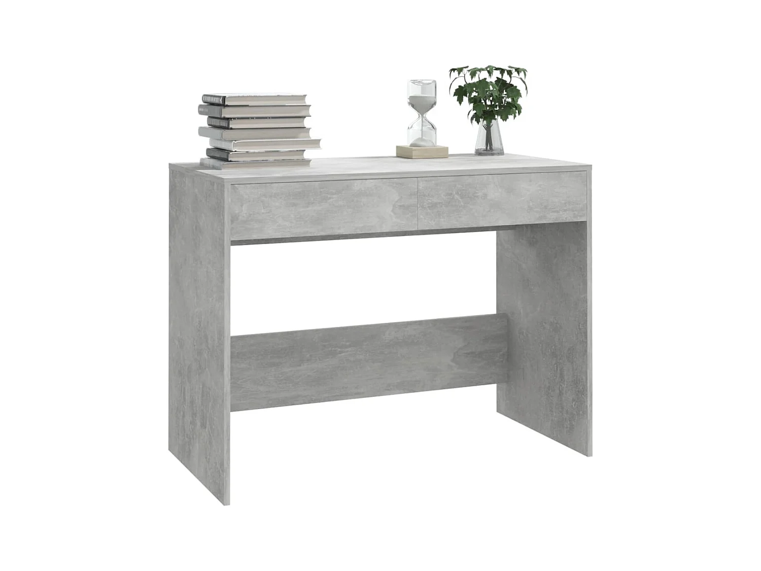 Betongrijs bureau 101x50x76,5 cm bewerkt hout