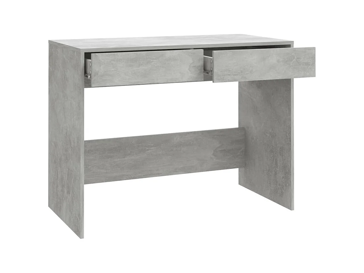 Betongrijs bureau 101x50x76,5 cm bewerkt hout