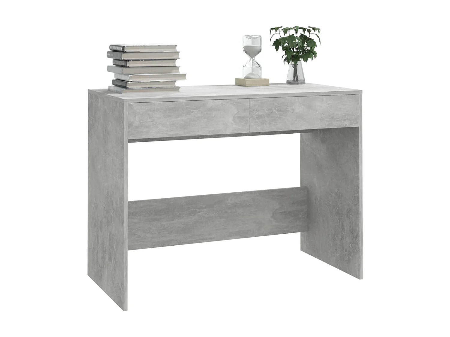 Scrivania grigio cemento 101x50x76,5 cm in legno ingegnerizzato