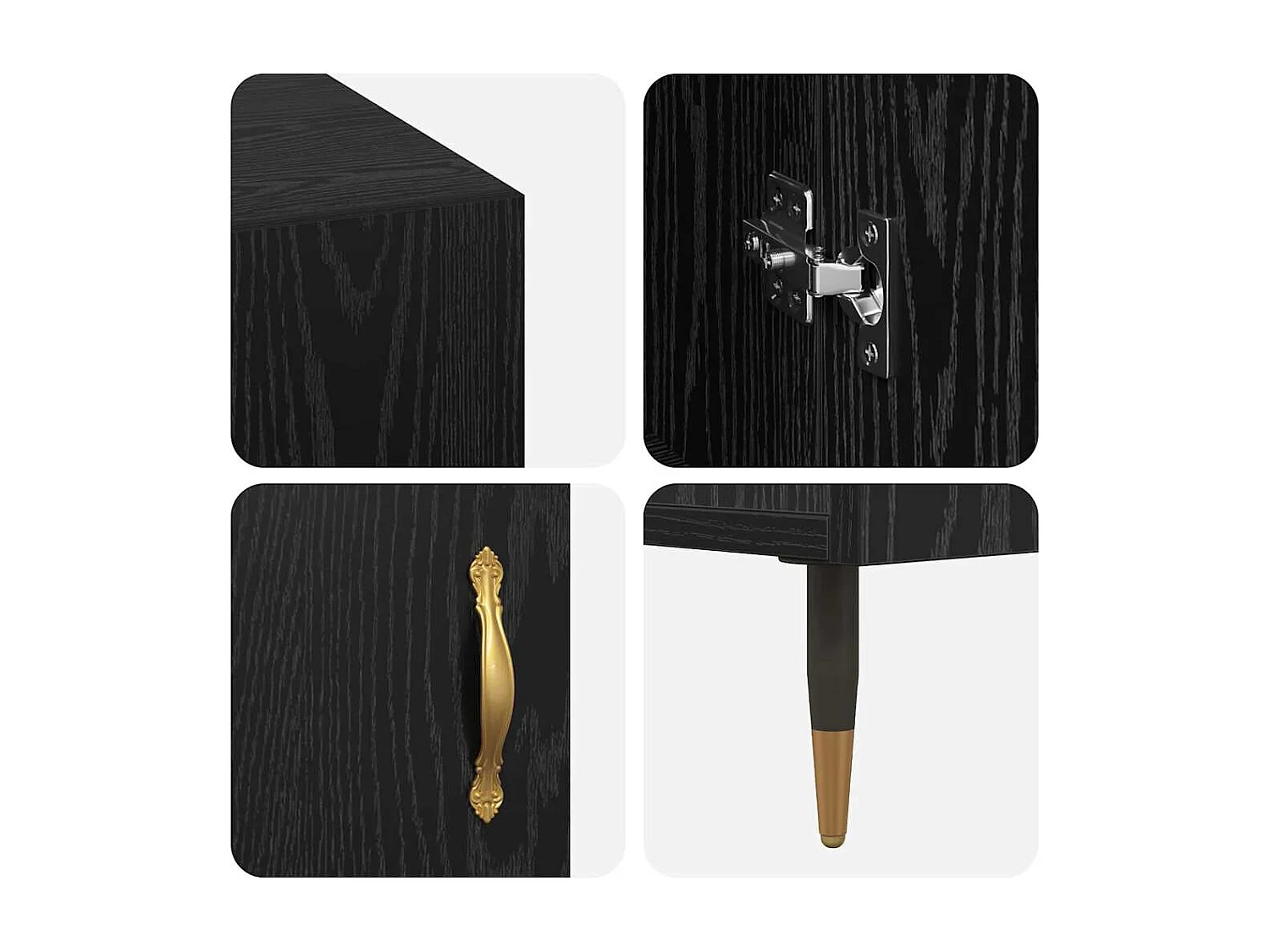 Bureau avec porte Chêne noir 140 x 50 x 75 cm Bois d'ingénierie