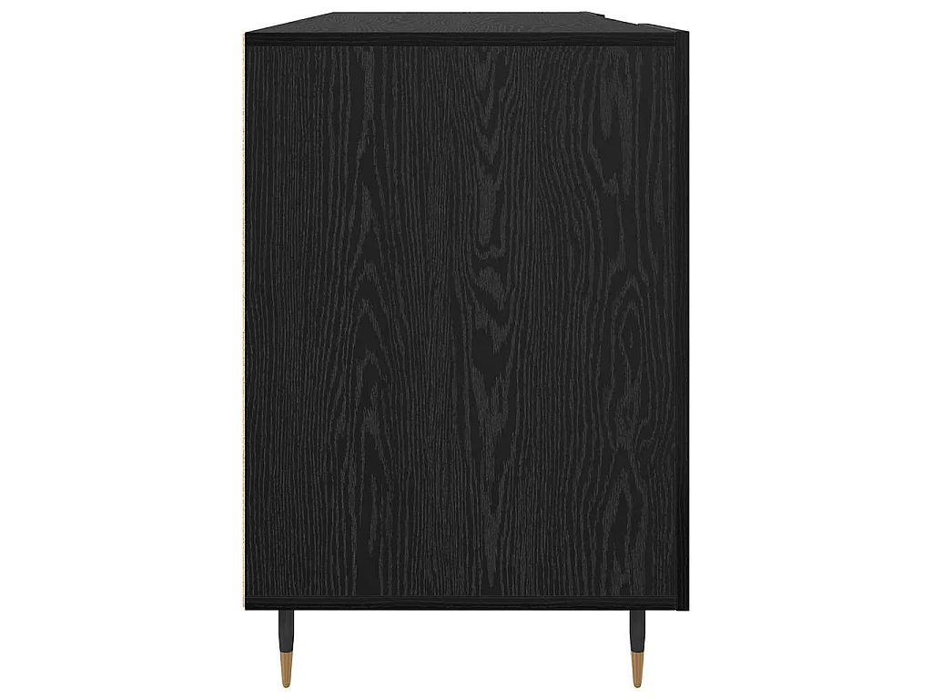 Scrivania con anta Rovere nero 140 x 50 x 75 cm Legno ingegnerizzato