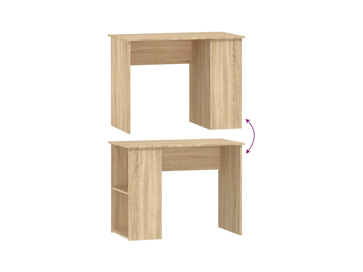 Bureau chêne sonoma 100x55x75 cm bois d'ingénierie