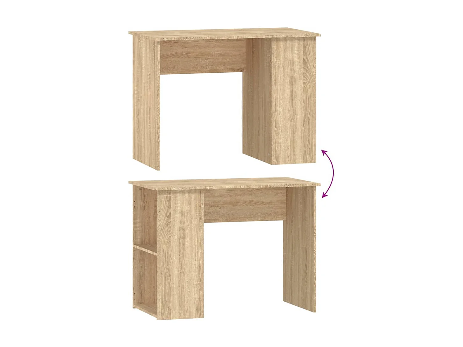 Bureau chêne sonoma 100x55x75 cm bois d'ingénierie