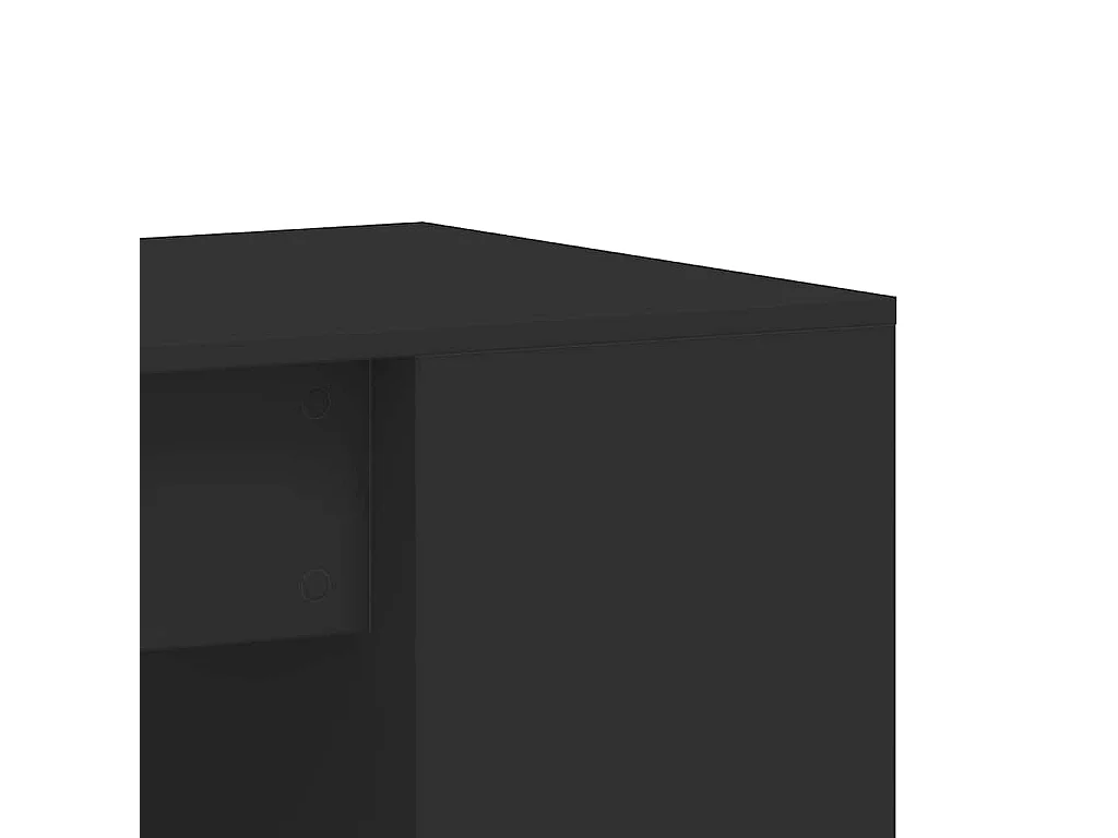 Scrivania nera 102x50x75 cm in legno ingegnerizzato